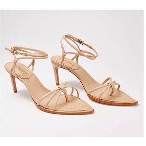 SCHUTZ Abbey Summer Leather Pointed Toe Heel